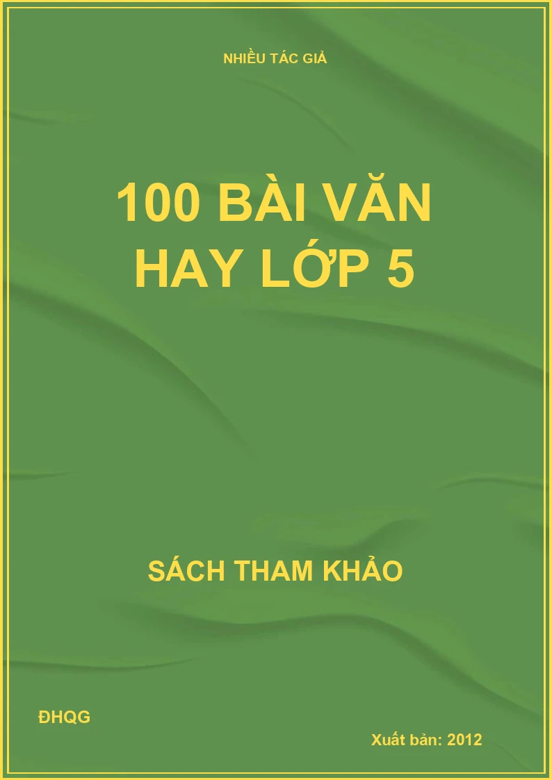 100 Bài văn hay lớp 5