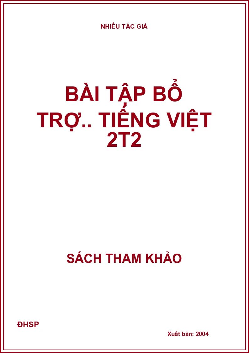 Bài tập bổ trợ.. Tiếng Việt 2t2