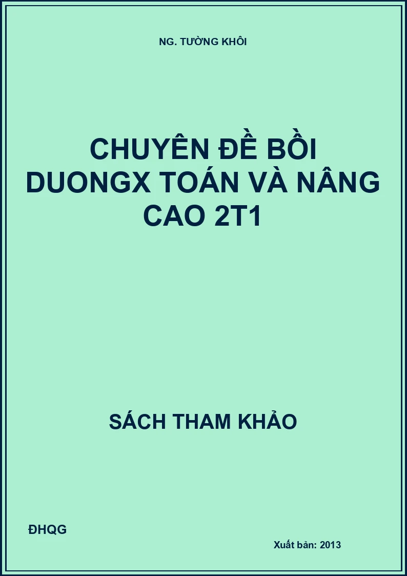 Chuyên đề bồi duong Toán và nâng cao 2t1