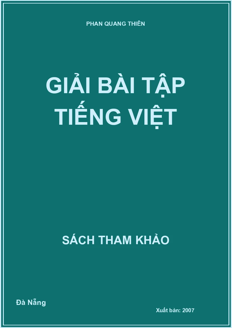 Giải bài tập Tiếng Việt