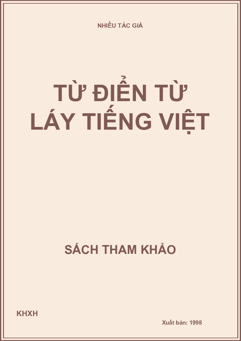 Từ điển từ láy Tiếng Việt