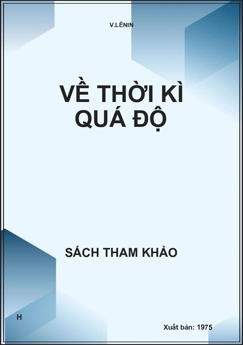 Về thời kì quá độ