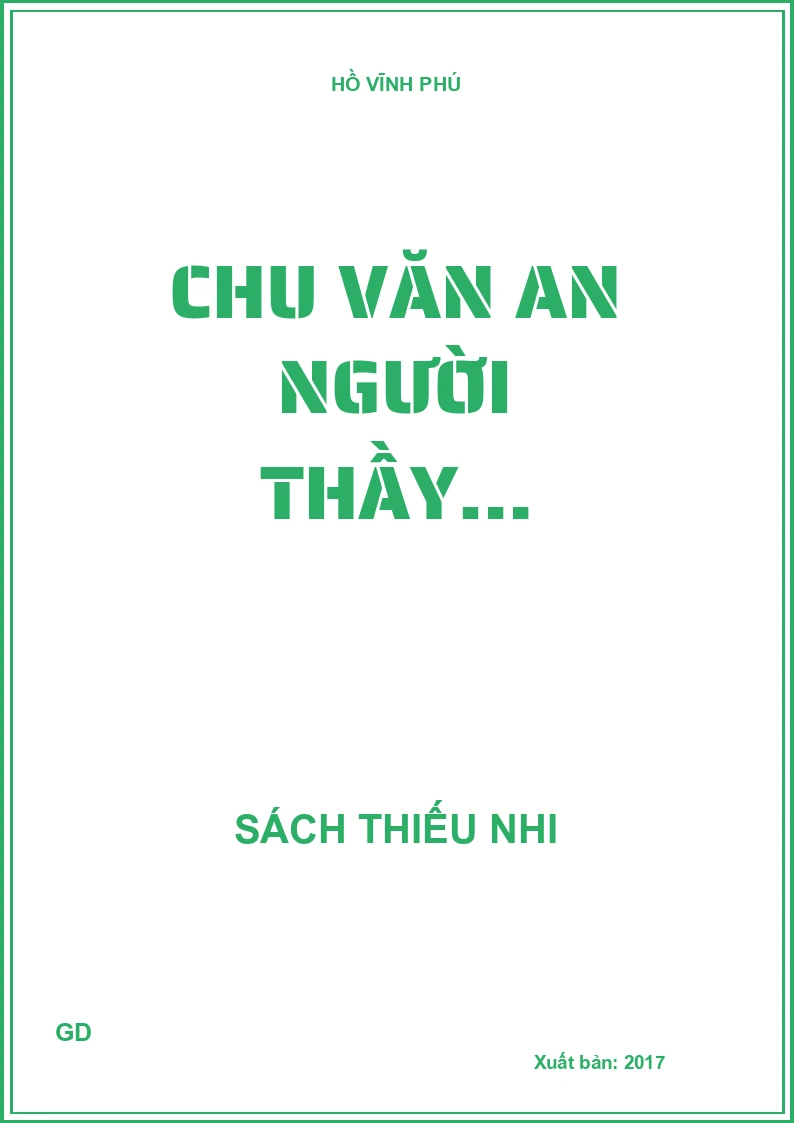 Chu Văn An người thầy…