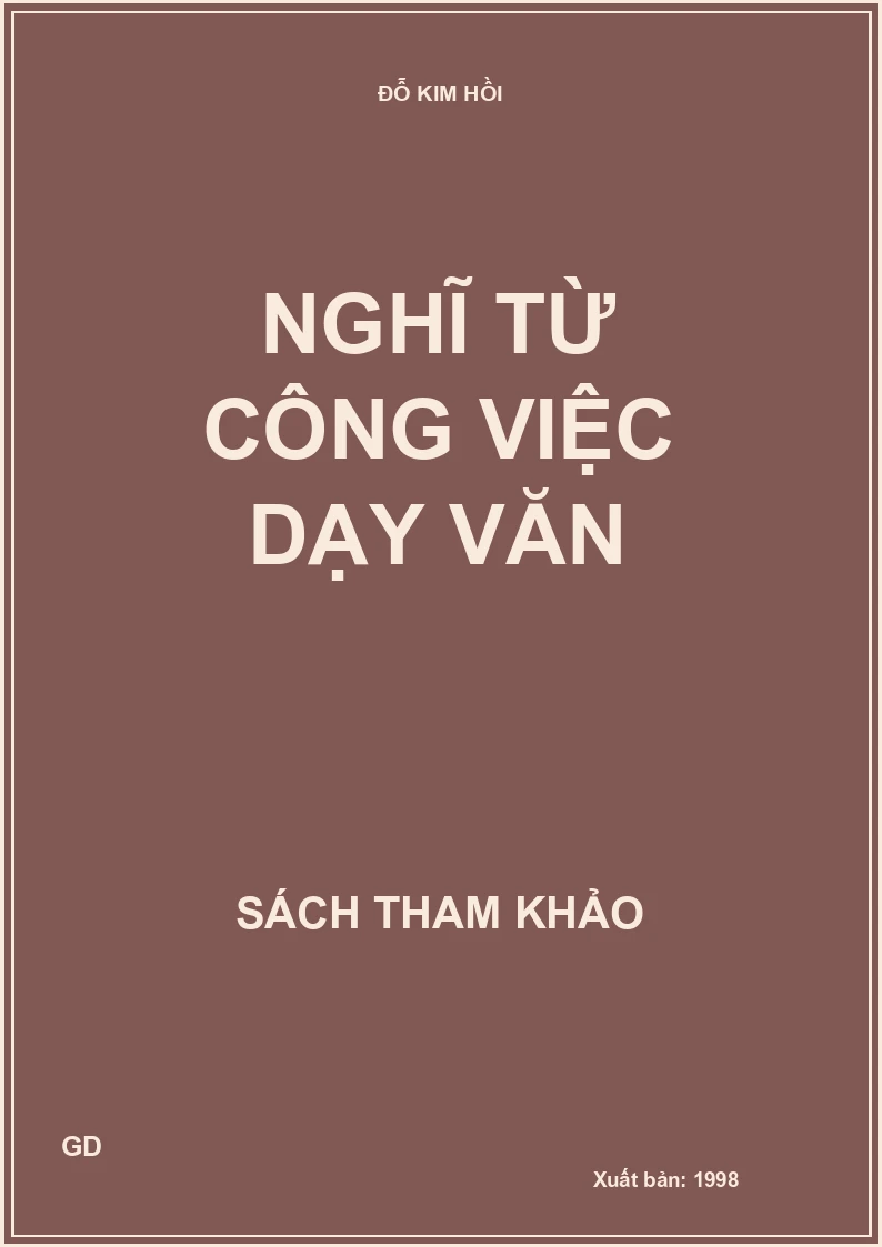 Nghĩ từ công việc dạy văn