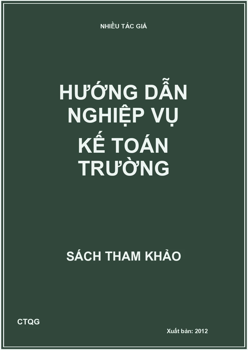Hướng dẫn nghiệp vụ kế toán trường