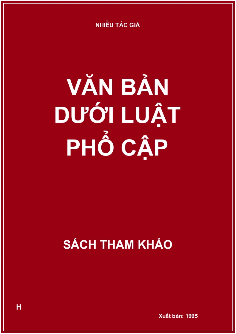 Văn bản dưới luật phổ cập
