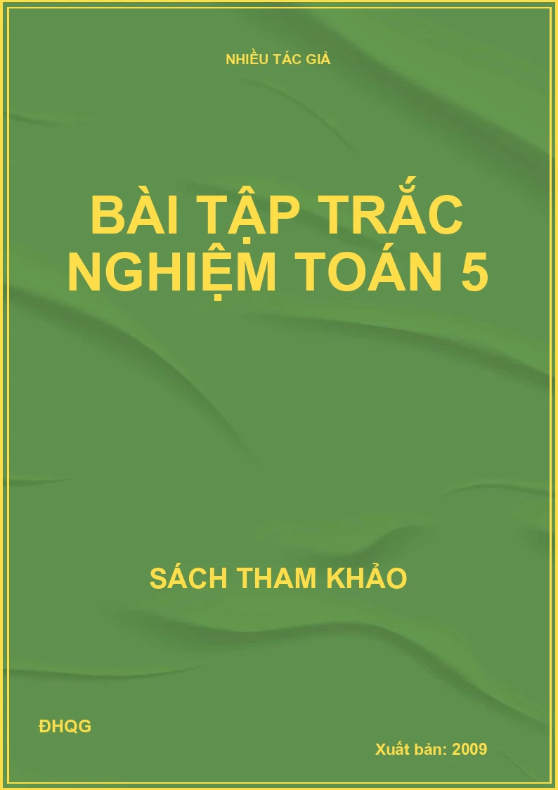 Bài tập trắc nghiệm toán 5