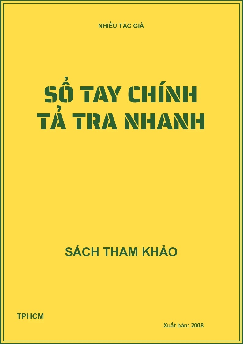 Sổ tay chính tả tra nhanh