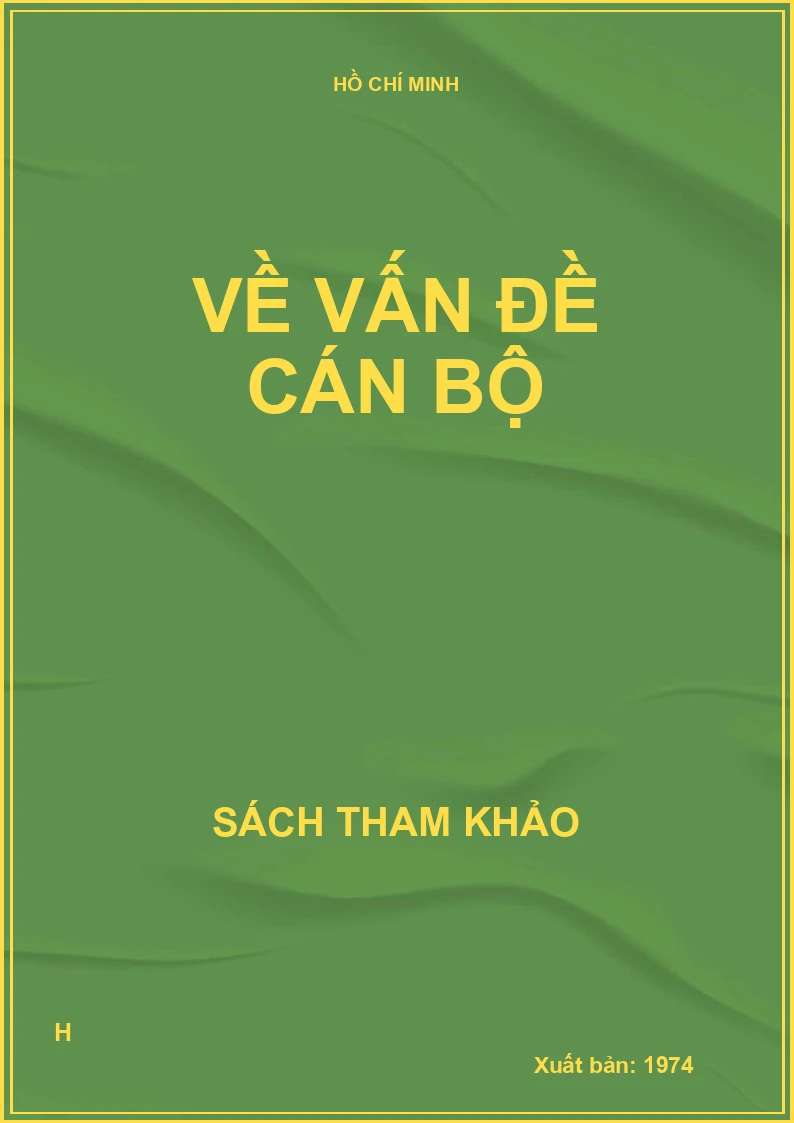 về vấn đề cán bộ