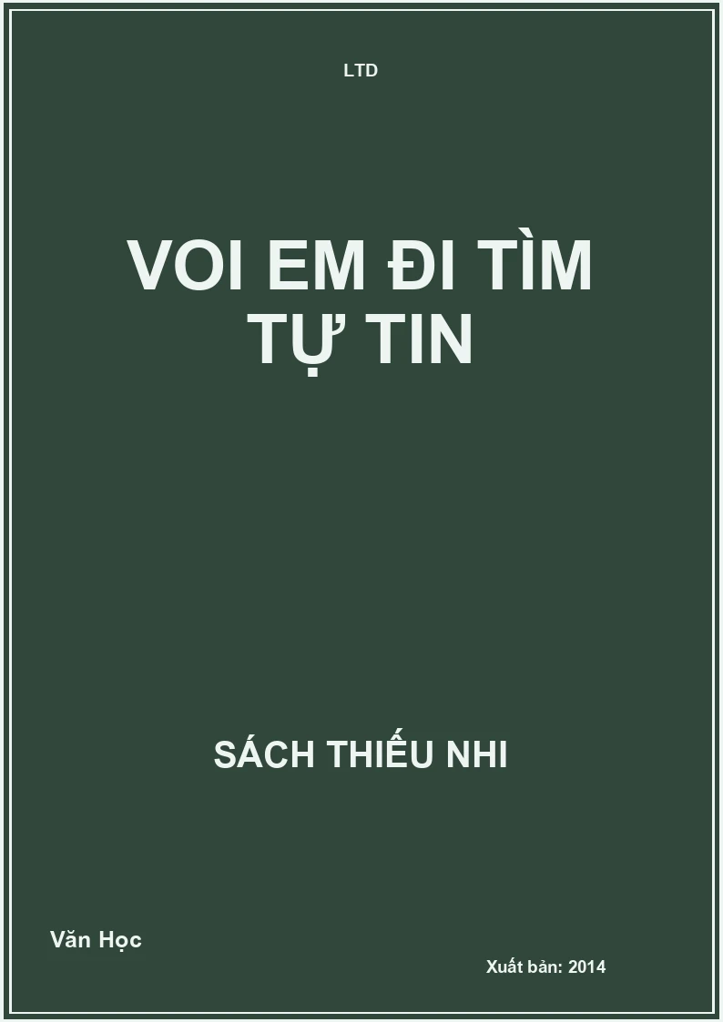 Voi em đi tìm tự tin