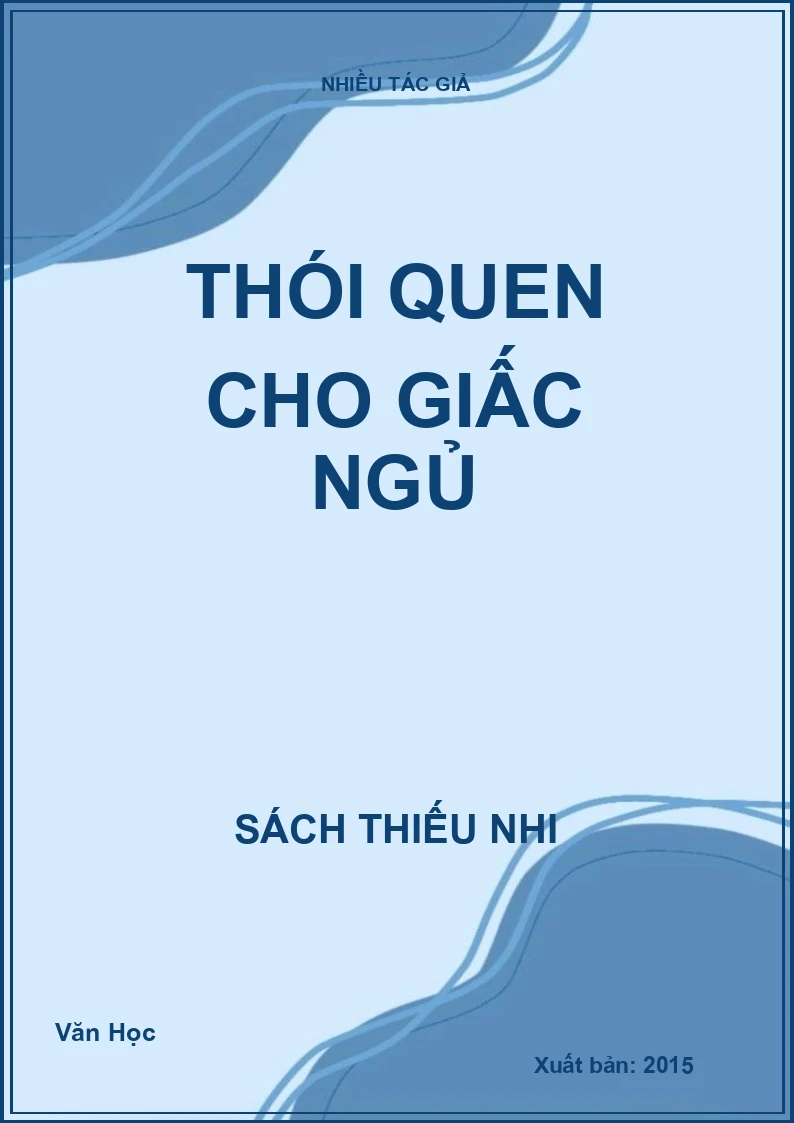Thói quen cho giấc ngủ