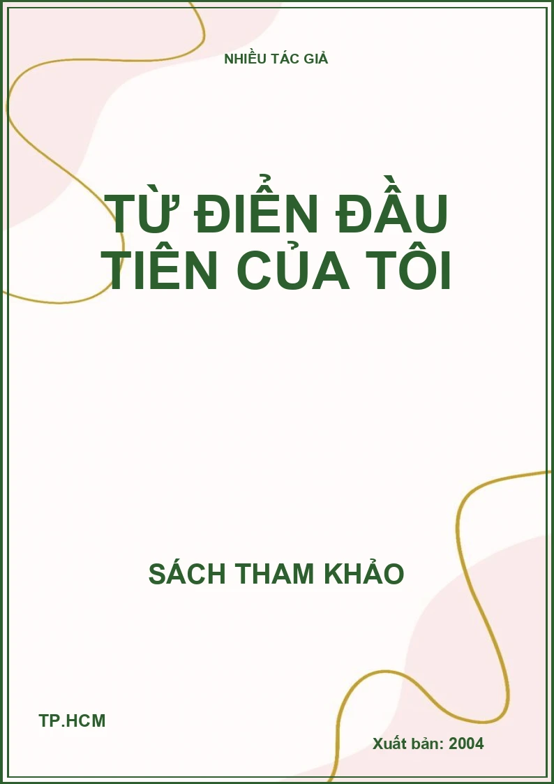 Từ điển đầu tiên của tôi