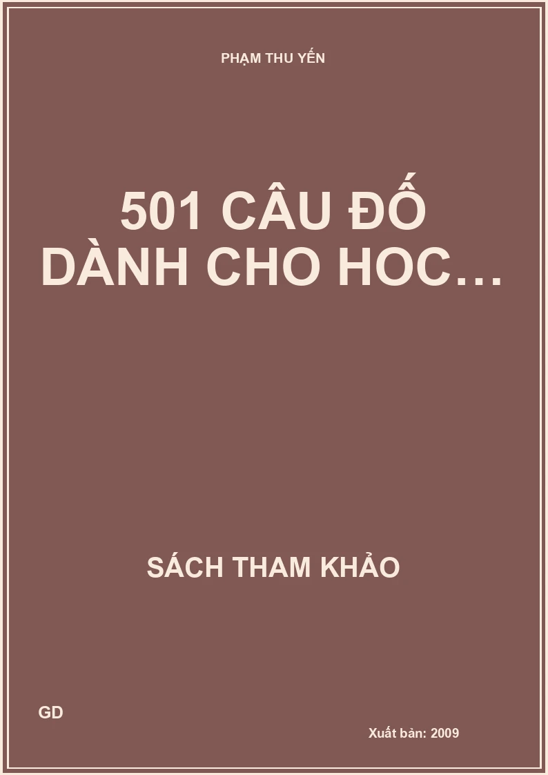 501 câu đố dành cho hoc…
