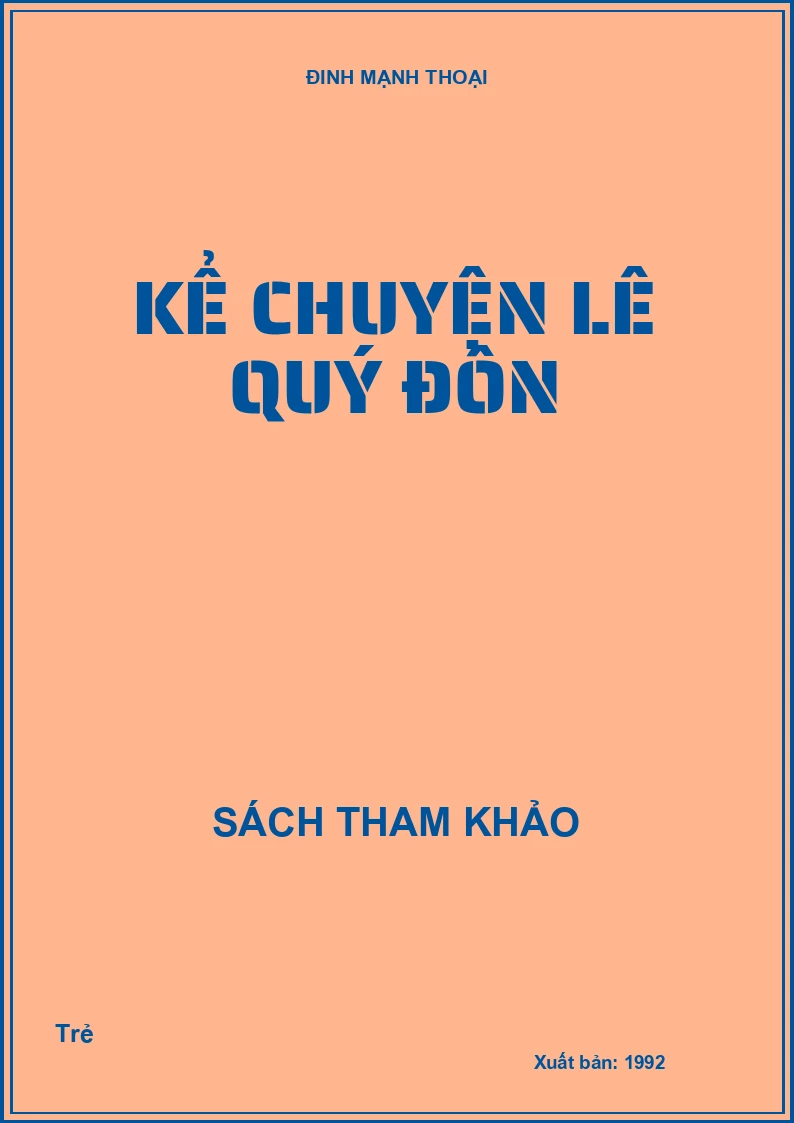 Kể chuyện Lê Quý Đôn
