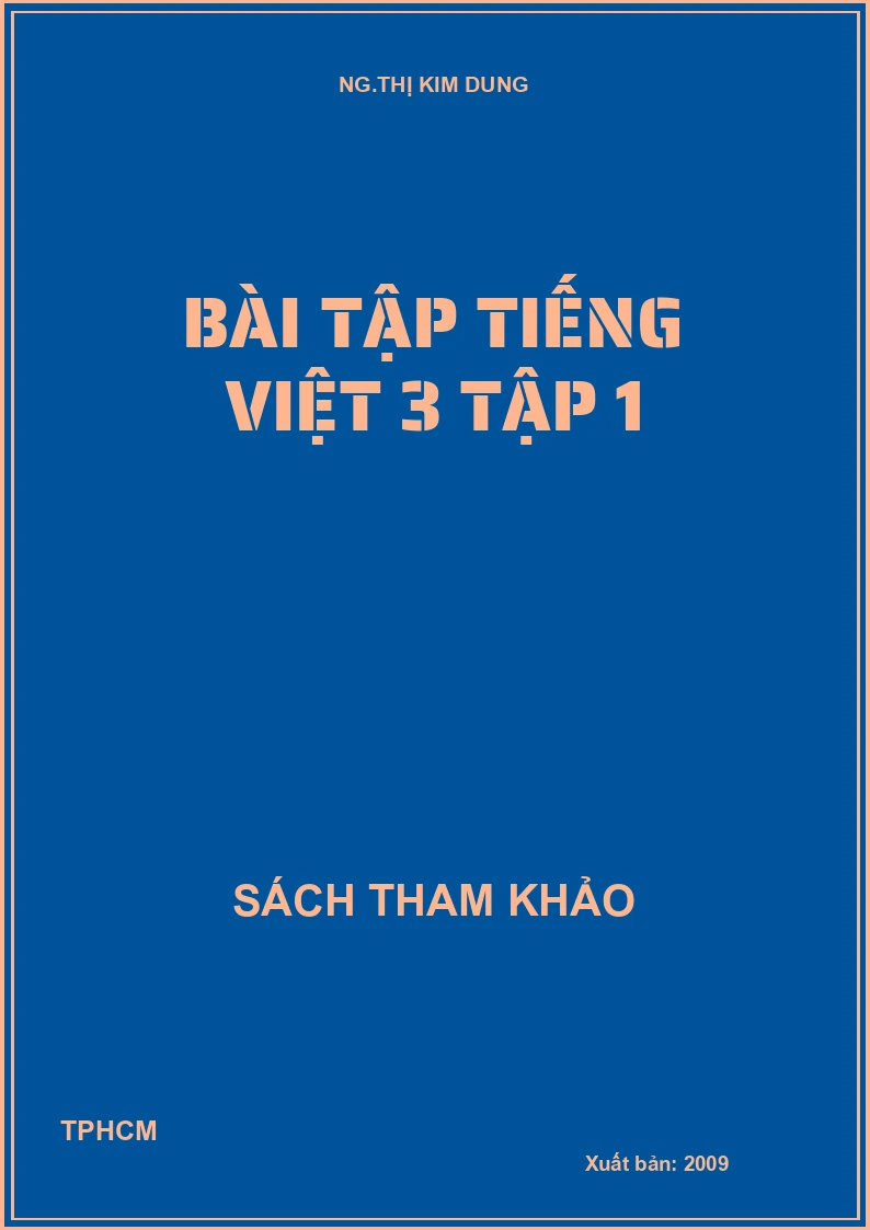 Bài tập Tiếng Việt 3 tập 1