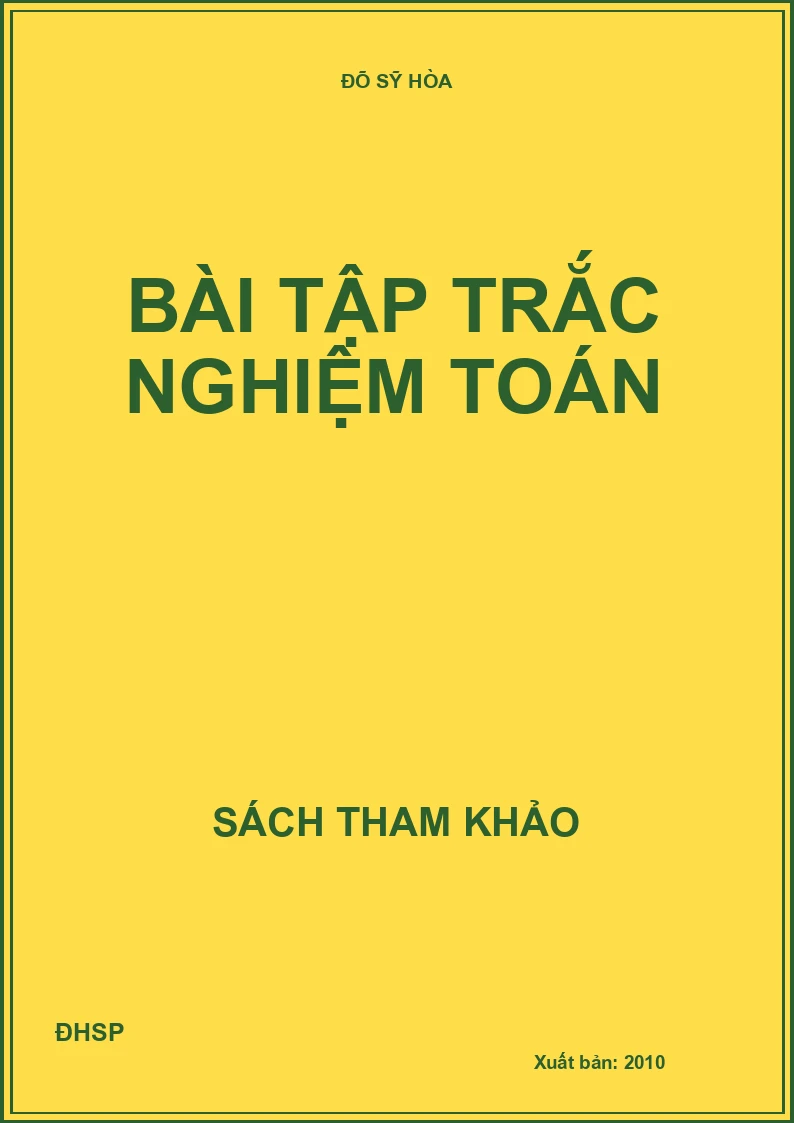 Bài tập trắc nghiệm Toán