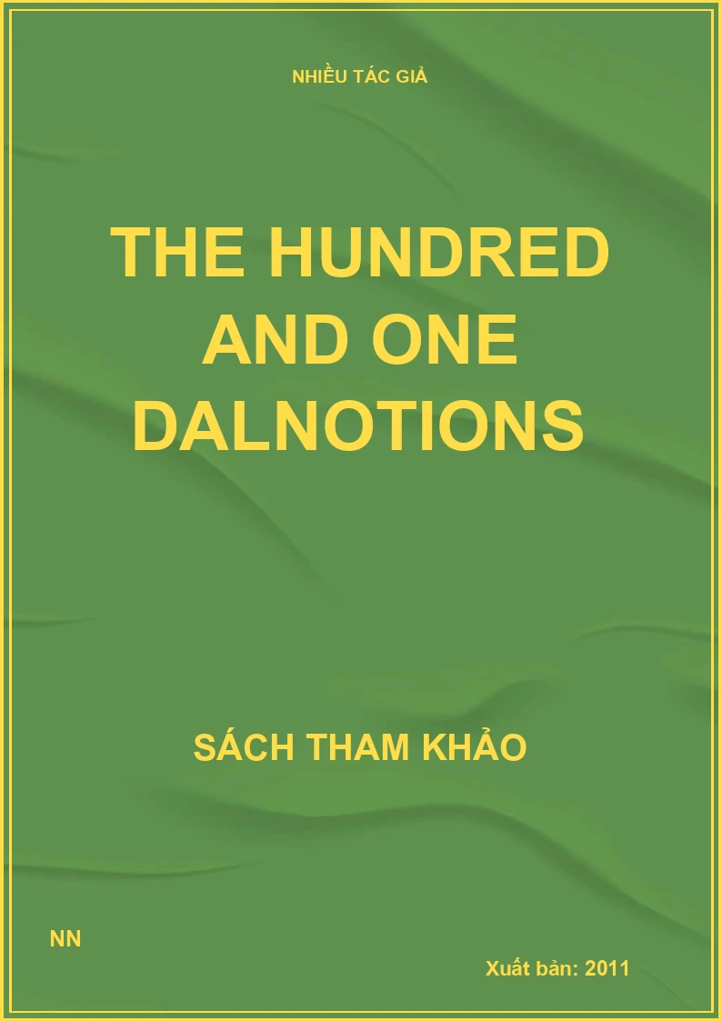 The hundred and one Dalnotions