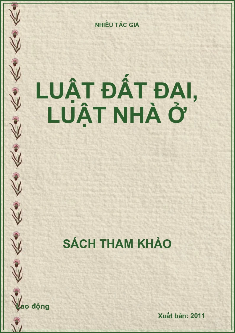 Luật đất đai, luật nhà ở