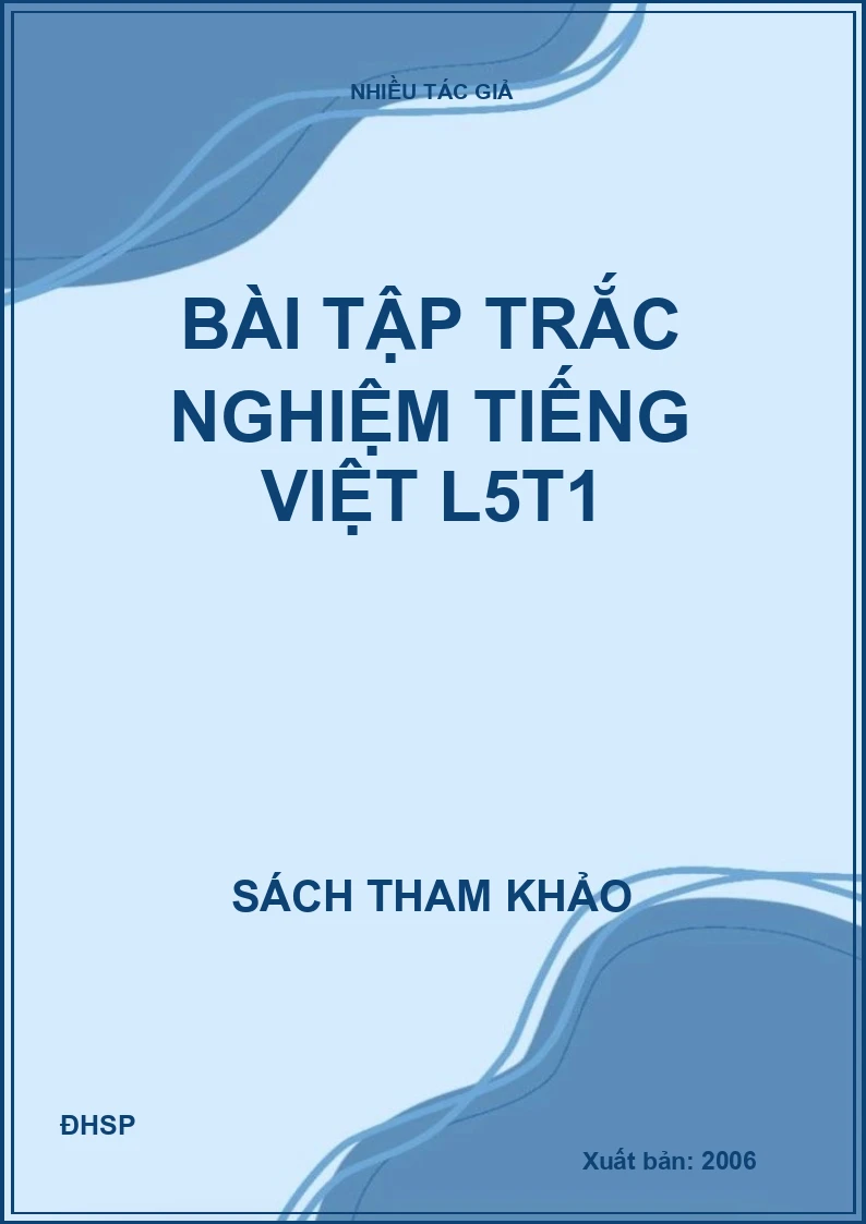 Bài tập trắc nghiệm Tiếng Việt L5T1