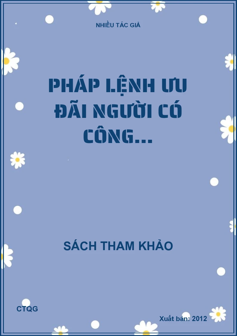 Pháp lệnh ưu đãi người có công…