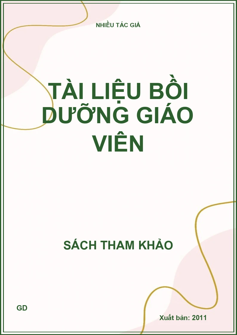 Tài liệu bồi dưỡng giáo viên