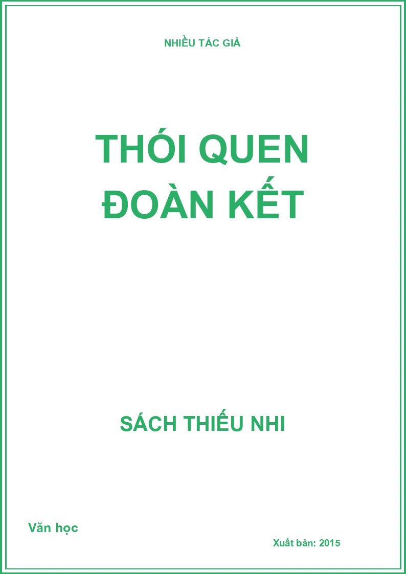 Thói quen đoàn kết