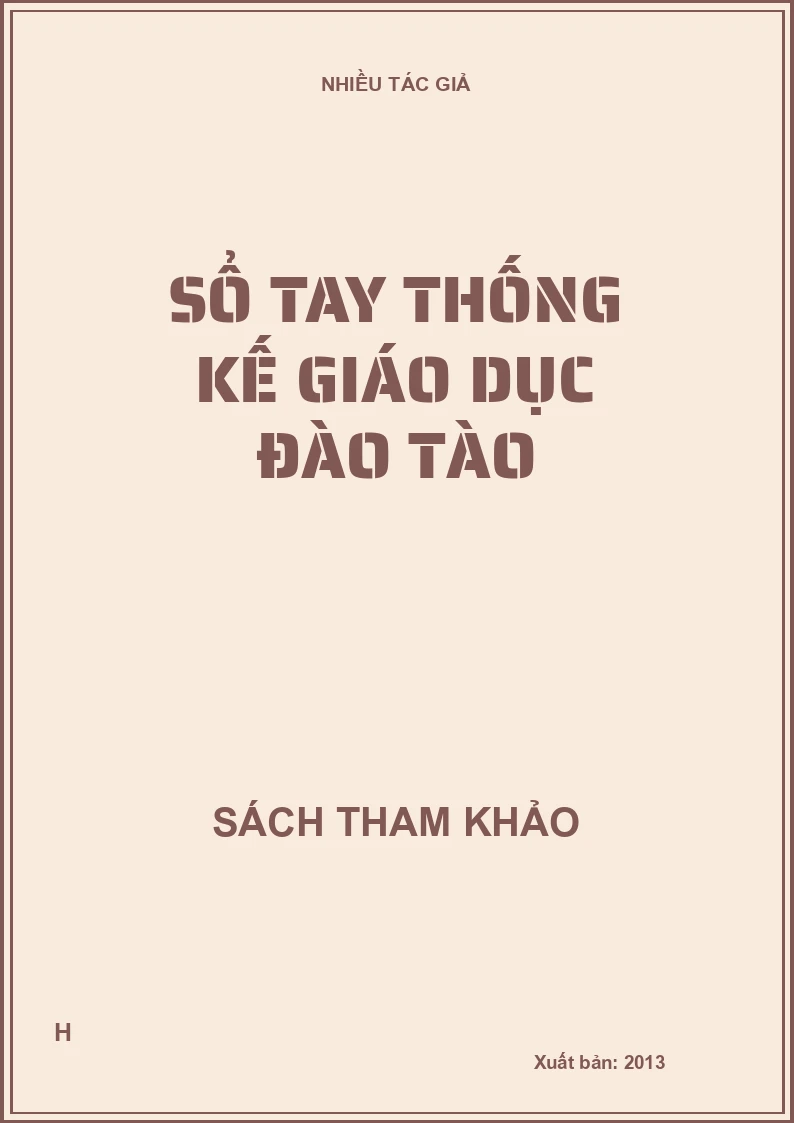 Sổ tay thống kế giáo dục Đào tào