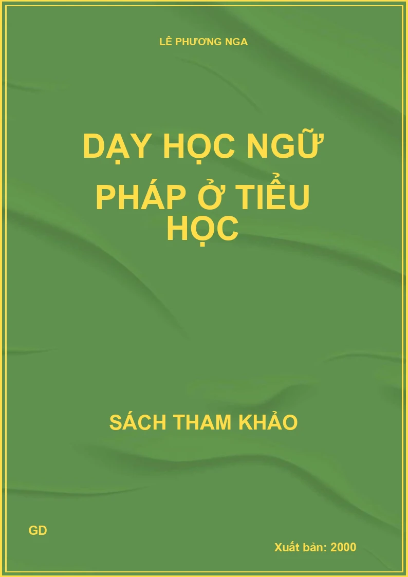 Dạy học ngữ pháp ở tiểu học