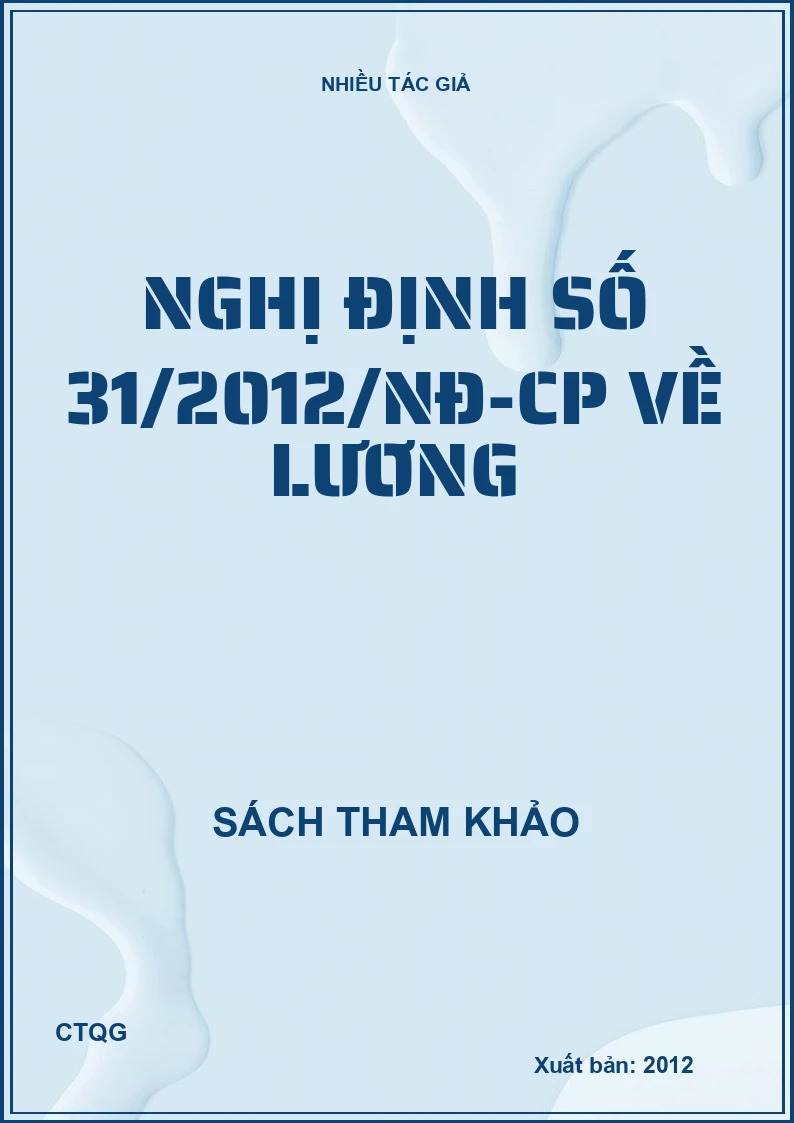 Nghị định số 31/2012/NĐ-CP về lương