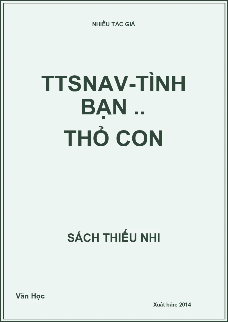TTSNAV-Tình bạn .. thỏ con
