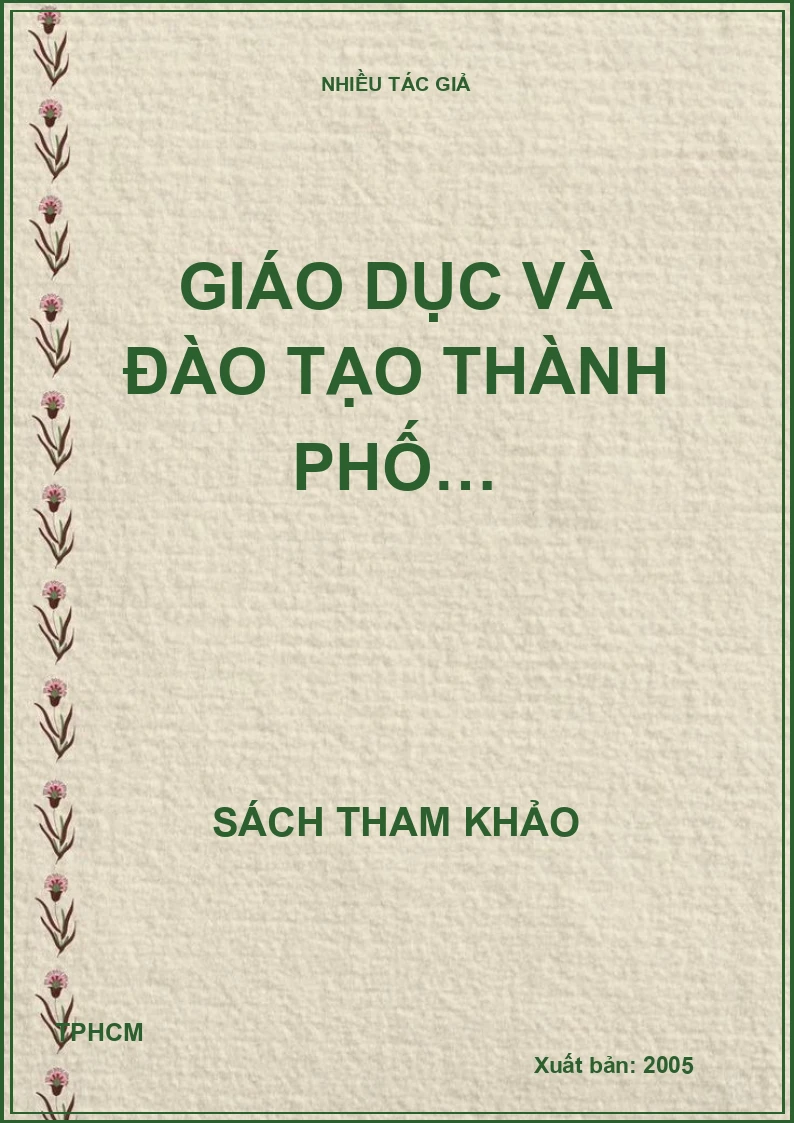 Giáo dục và đào tạo thành phố…