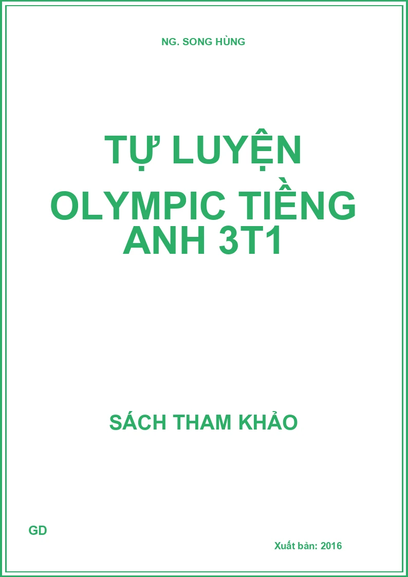 Tự luyện Olympic tiềng Anh 3t1