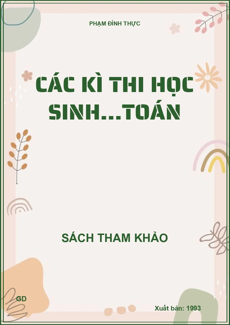 Các kì thi học sinh…Toán