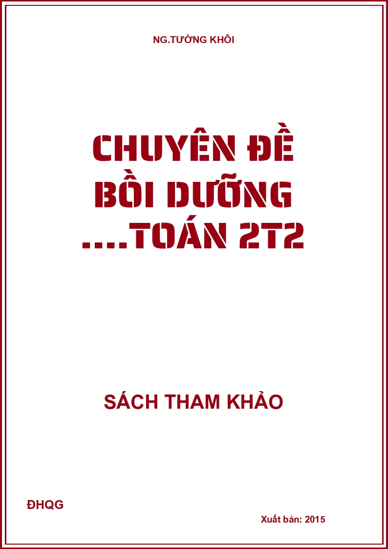 Chuyên đề bồi dưỡng ….toán 2t2