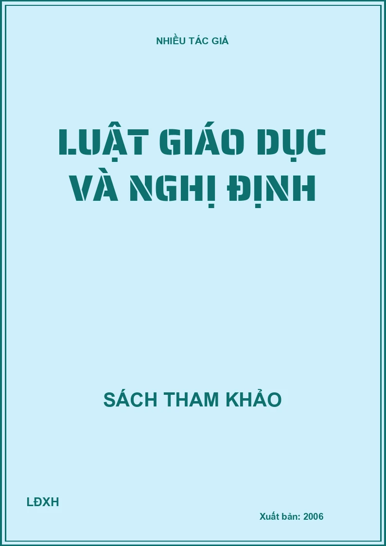 Luật giáo dục và nghị định