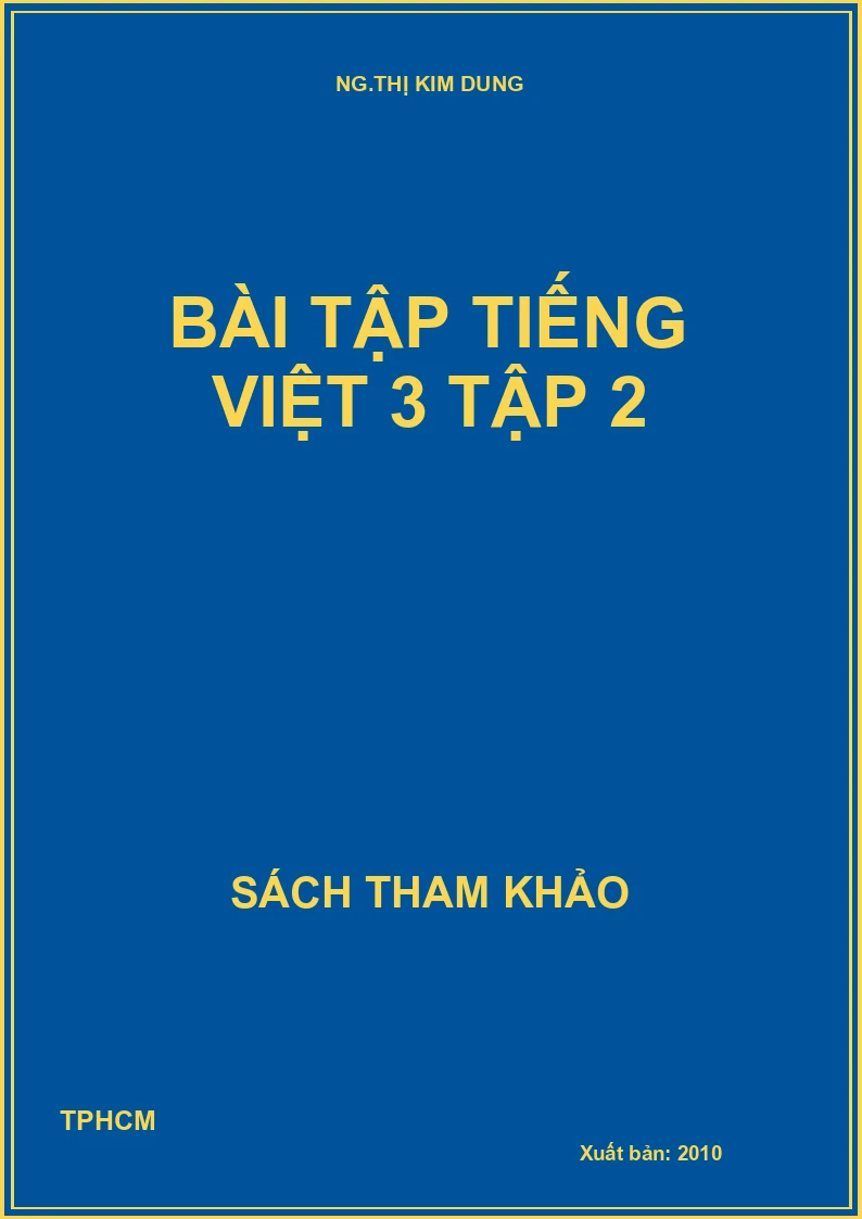 Bài tập Tiếng Việt 3 tập 2