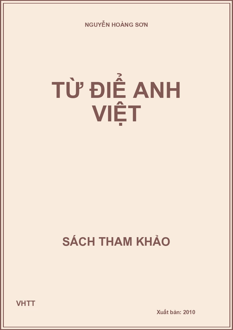 Từ điển Anh Việt