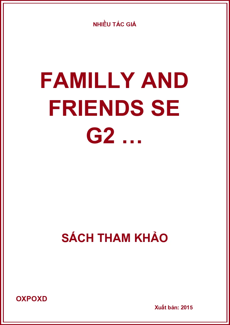 Familly and Friends SE G2