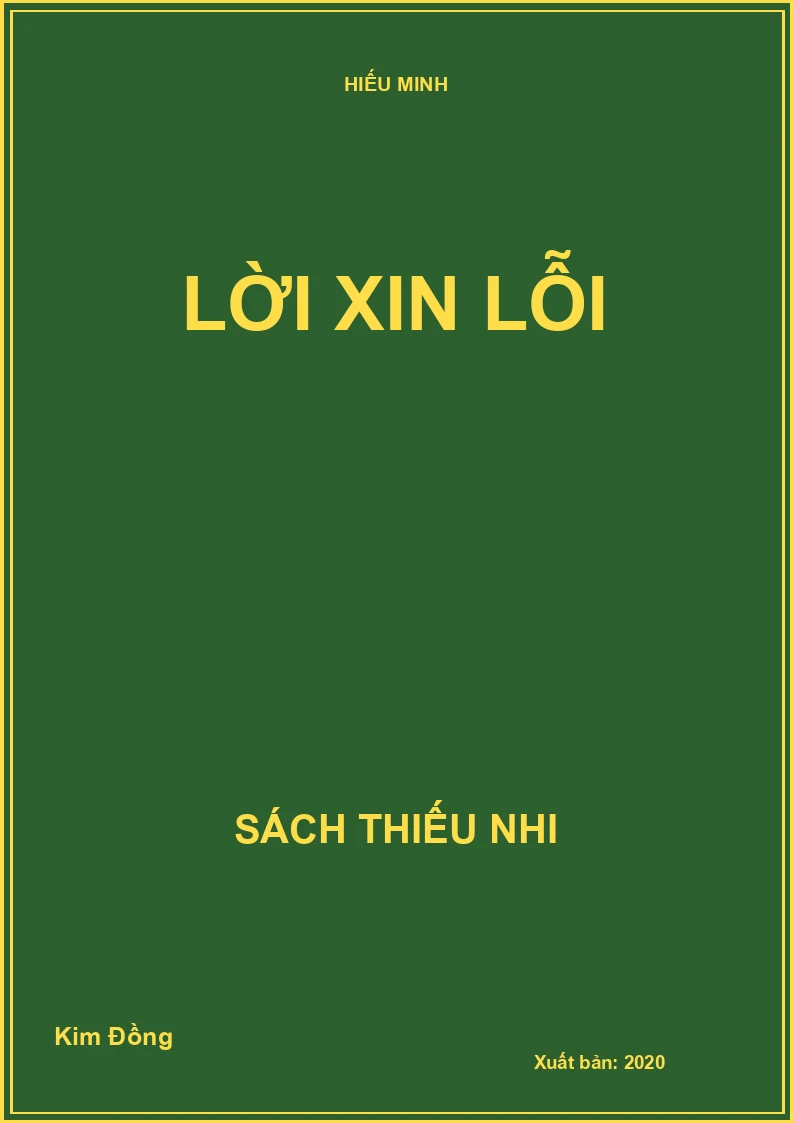 Lời xin lỗi