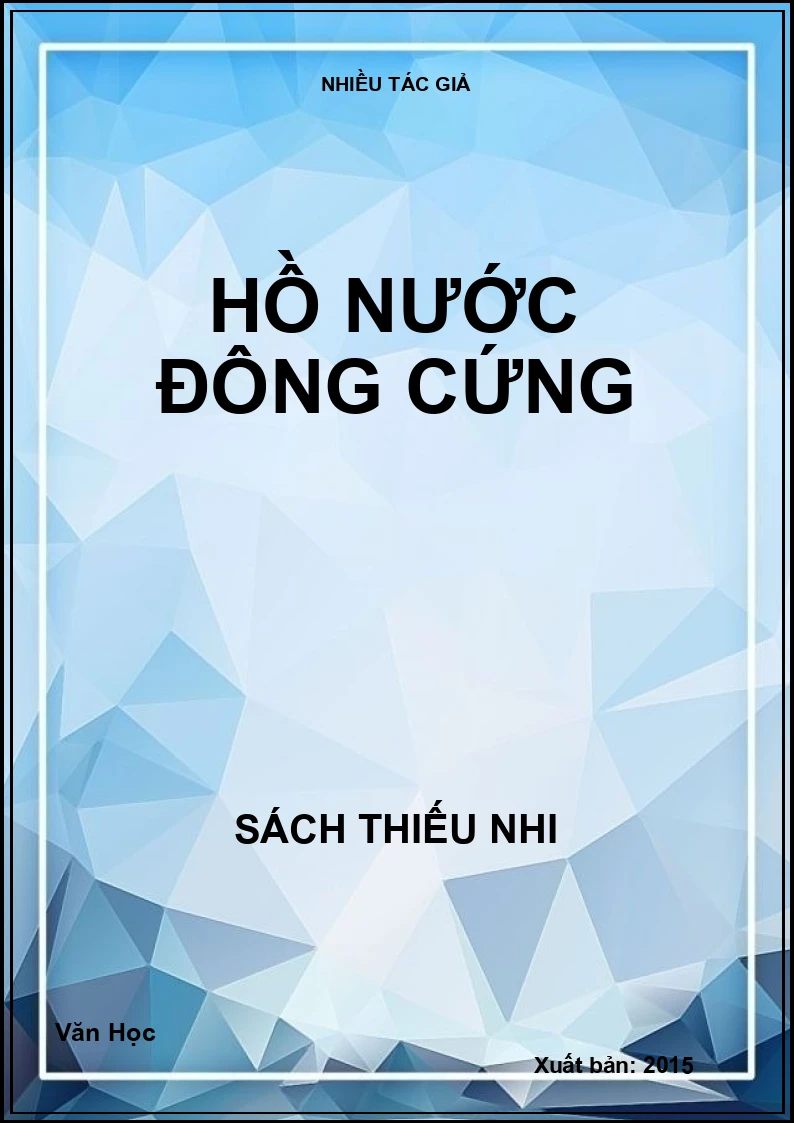 Hồ nước đông cứng