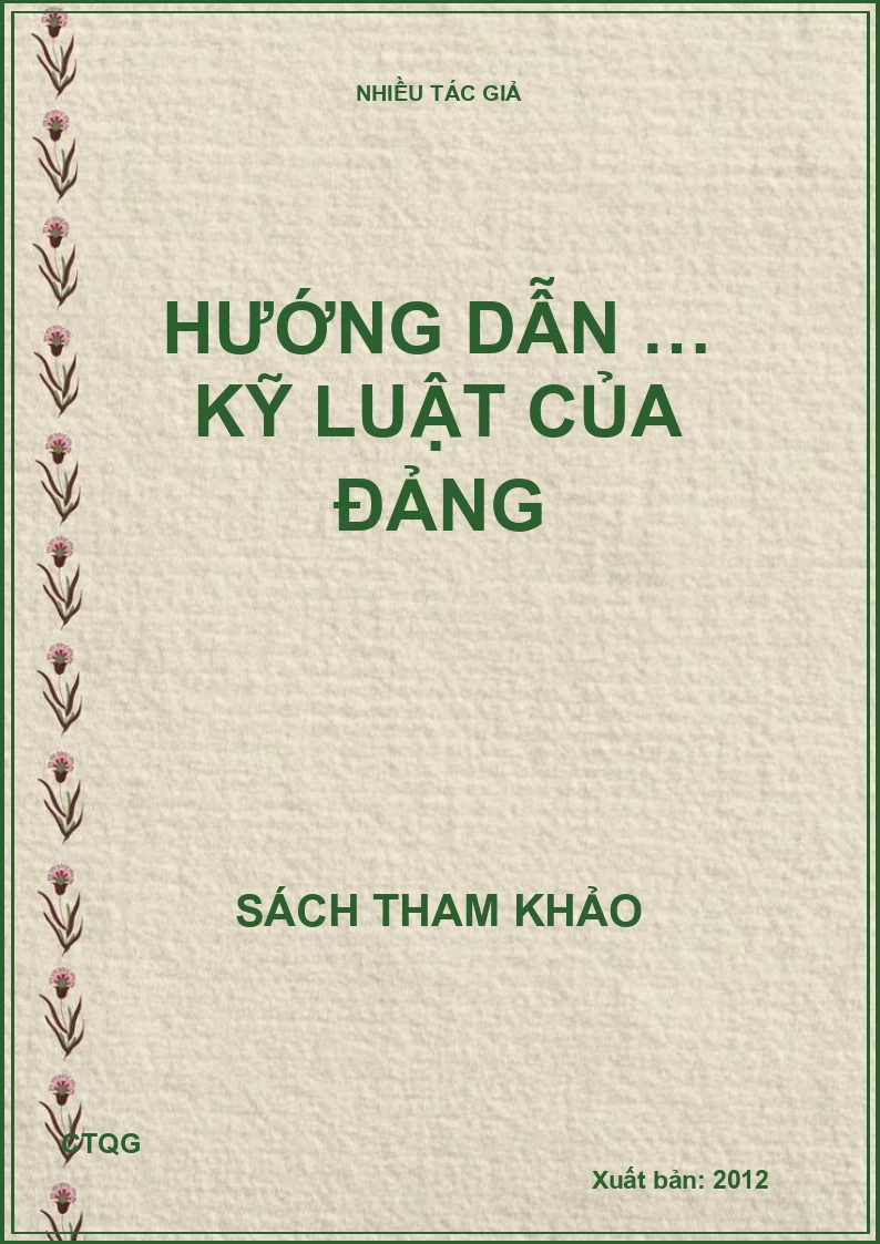 Hướng dẫn … kỹ luật của Đảng