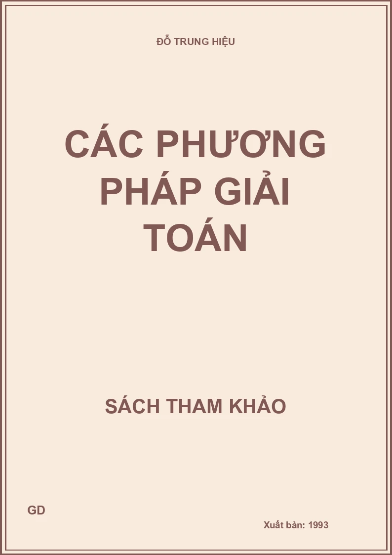 Các phương pháp giải toán
