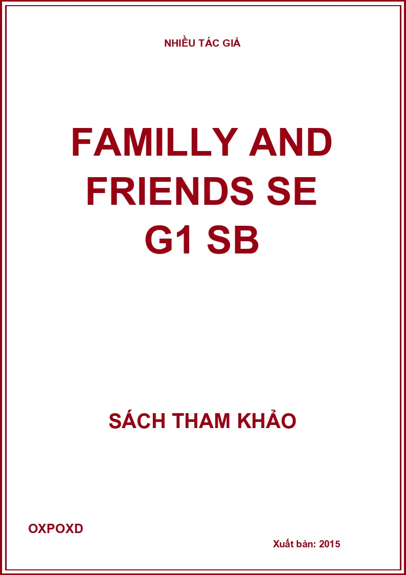 Familly and Friends SE G1 SB