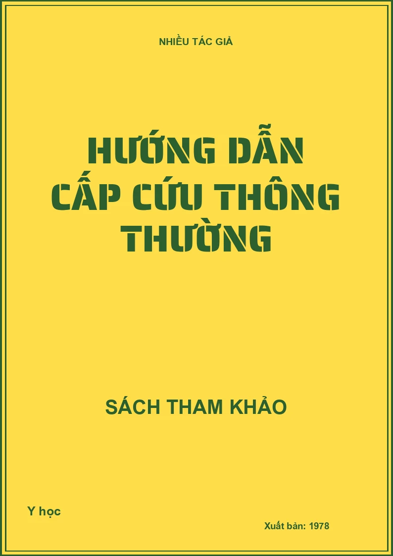 Hướng dẫn cấp cứu thông thường