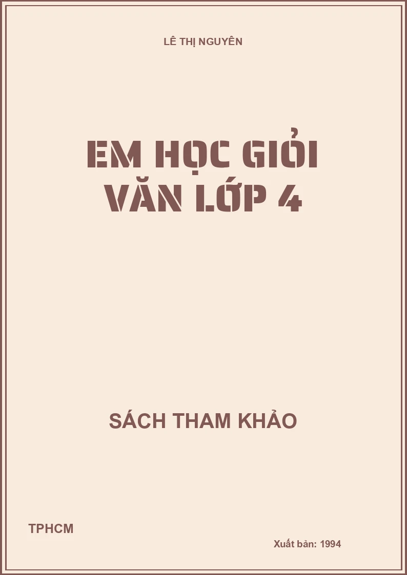 Em học giỏi văn lớp 4