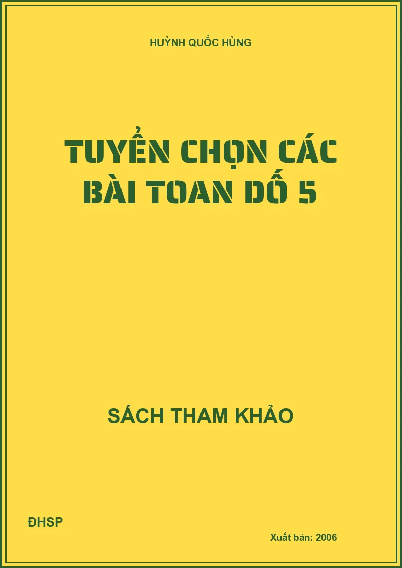 Tuyển chọn các bài Toan dố 5