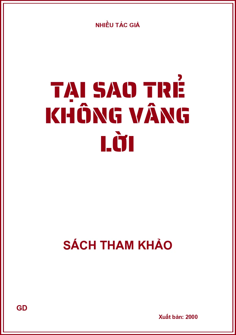 Tại sao trẻ không vâng lời