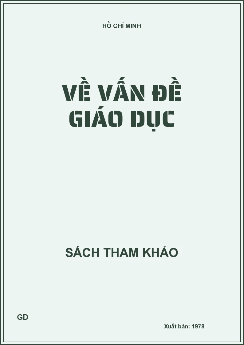 Về vấn đề giáo dục