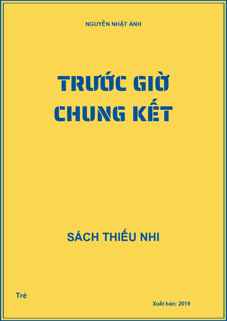Trước giờ chung kết