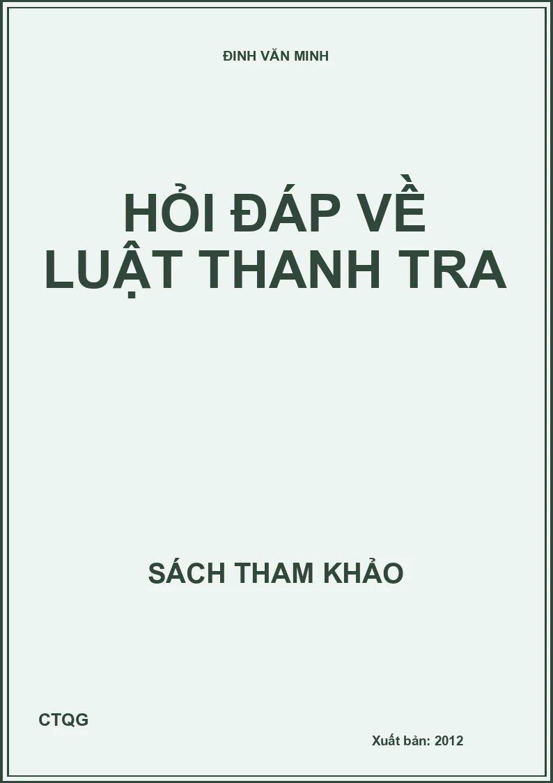 Hỏi đáp về luật thanh tra
